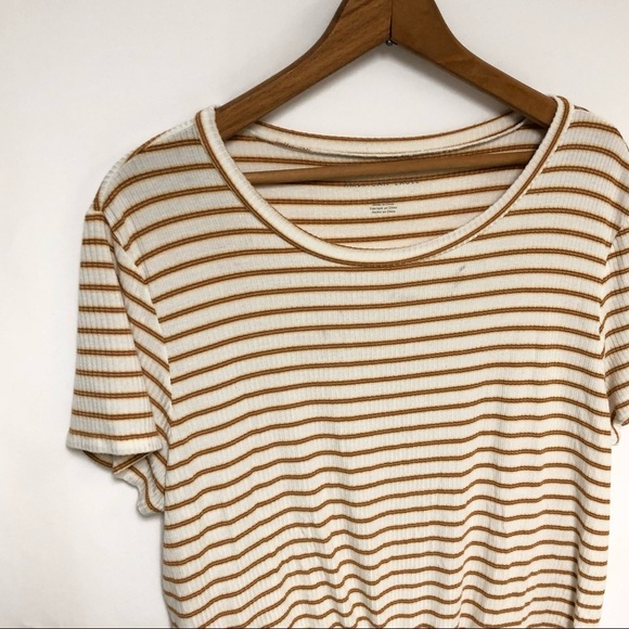 AE Ribbed Stripe Tie Front Top Sz XL - Picture 3 of 11